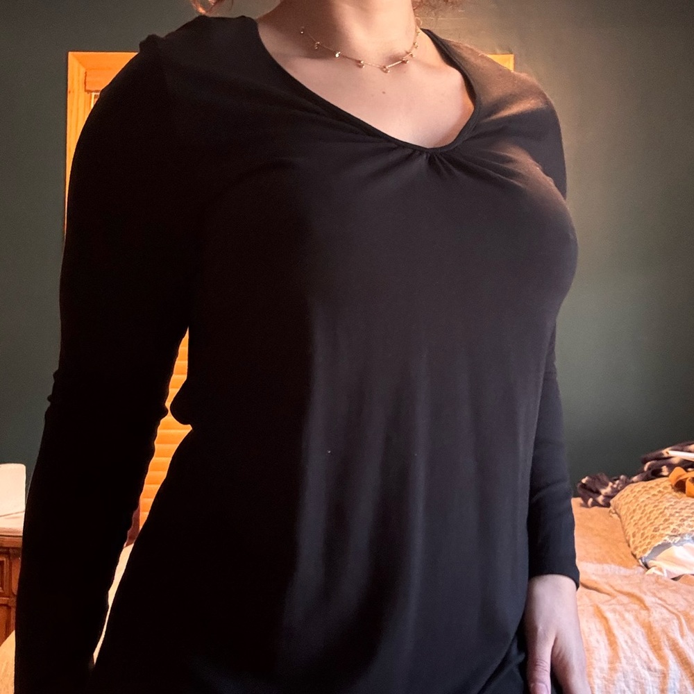 Eileen Fisher Black Long Sleeve Top